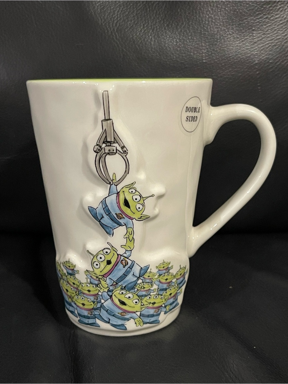 Rae Dunn White & Green Toy Story Alien Ceramic Mug